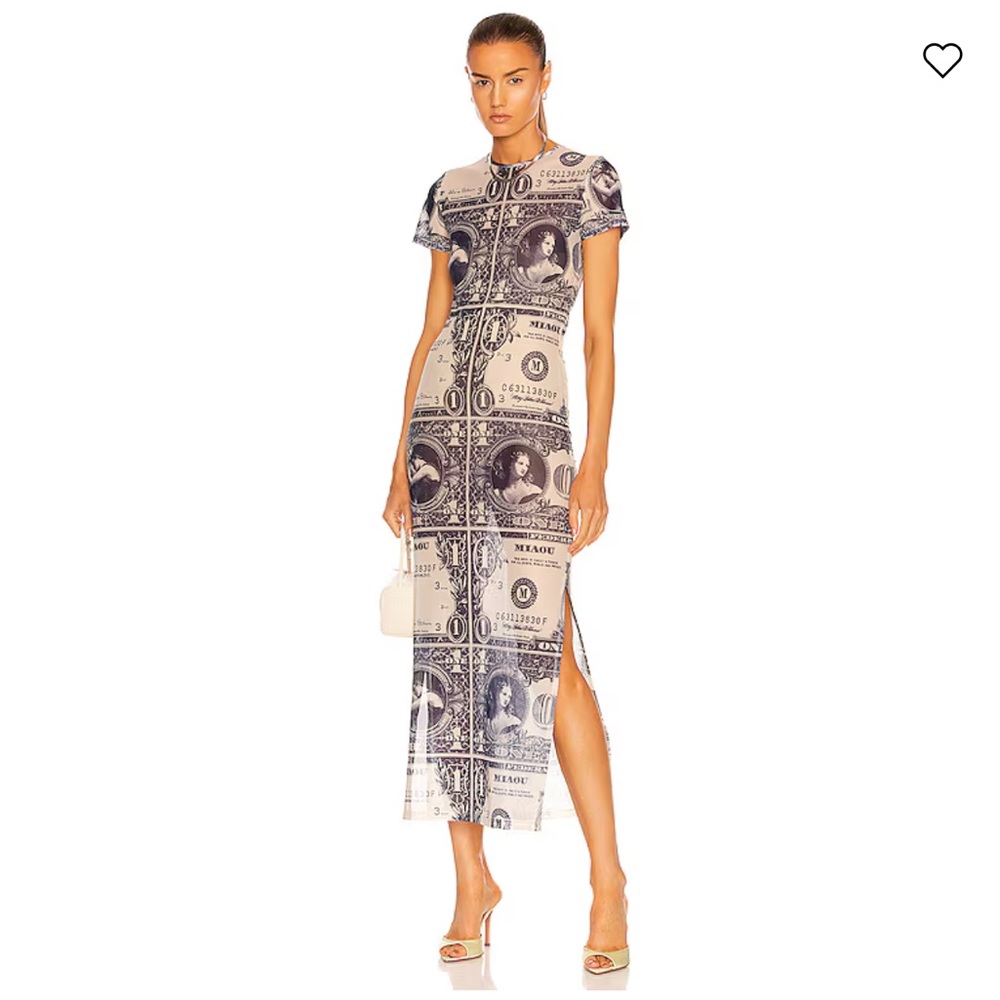 miaou billie money print dress